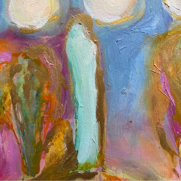 Enchanted Walk” An Original art Acrylic Painting 12”x12” Canvas - Picture 4 of 14